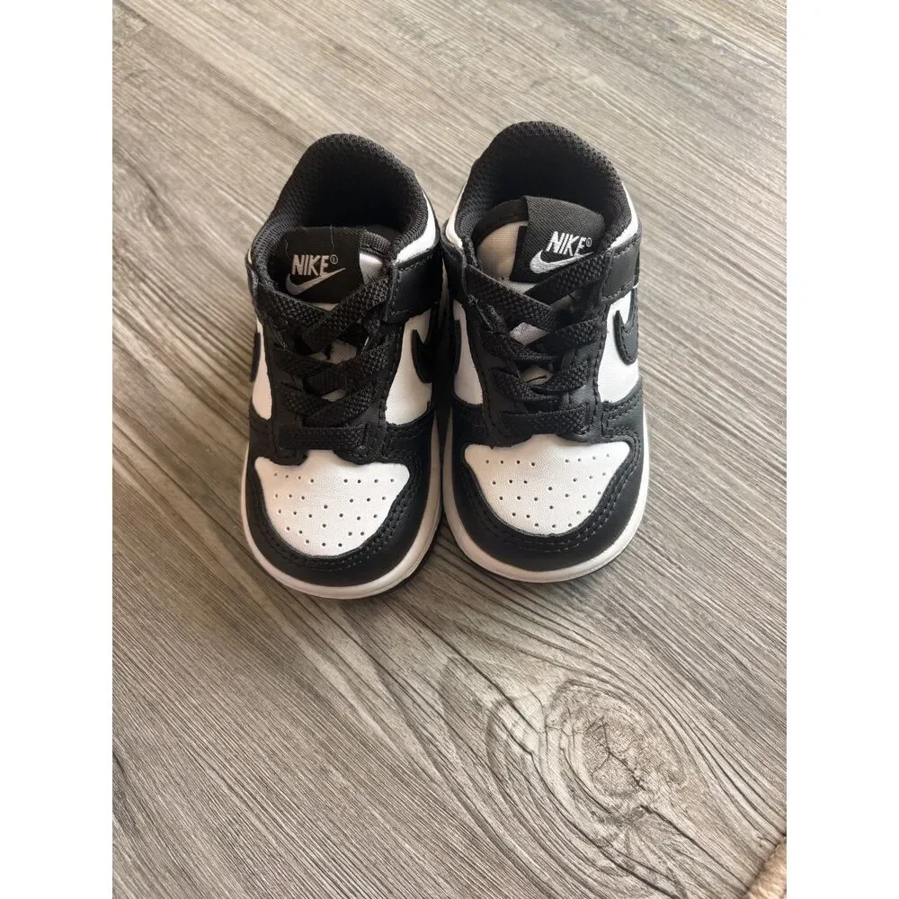 Nike Dunk Low Panda Black White Baby Size 4C